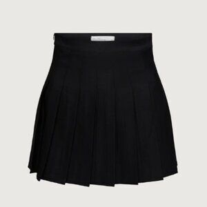OAK + FORT |  Pleated Black High-Waisted Mini Skirt | Size Small